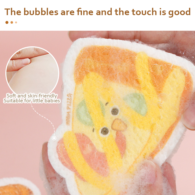 Compressed dishwashing sponge