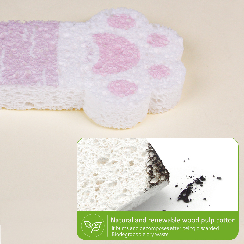 Compressed dishwashing sponge
