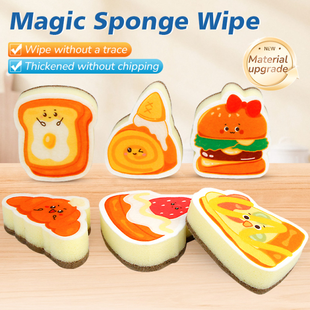 Compressed dishwashing sponge