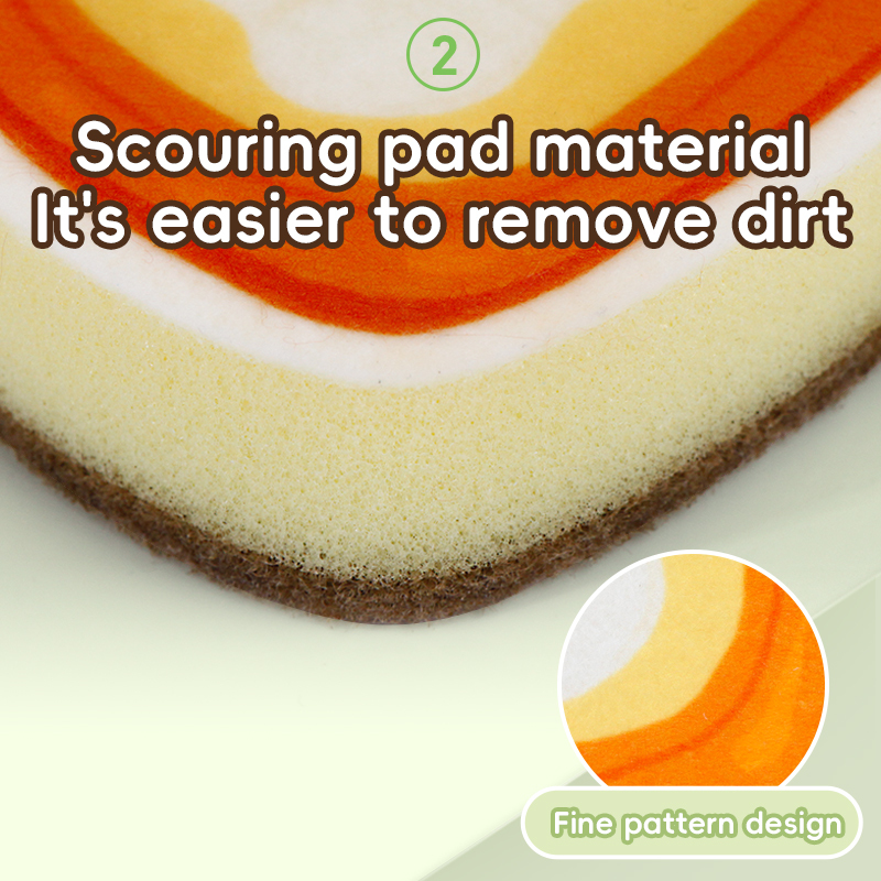 Compressed dishwashing sponge