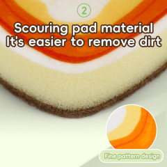 Compressed dishwashing sponge