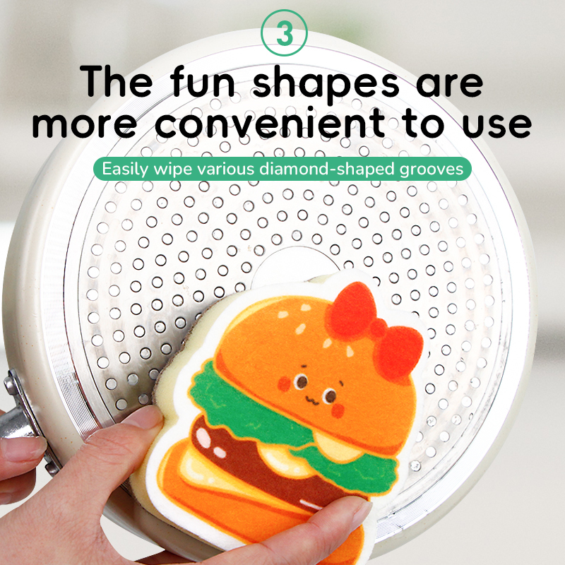 Compressed dishwashing sponge