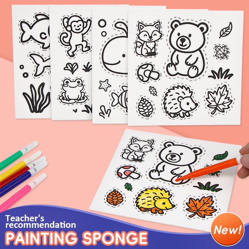 Painting wood pulp cotton set