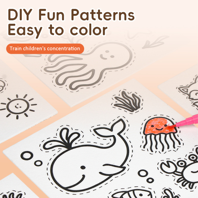 Painting wood pulp cotton set