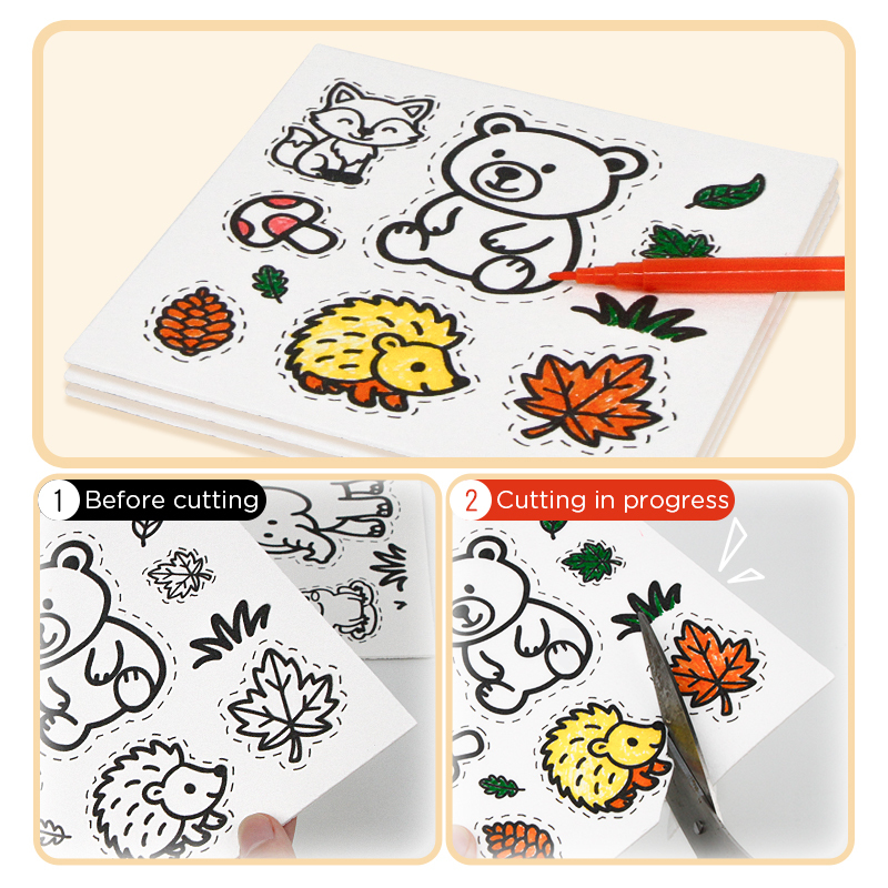 Painting wood pulp cotton set