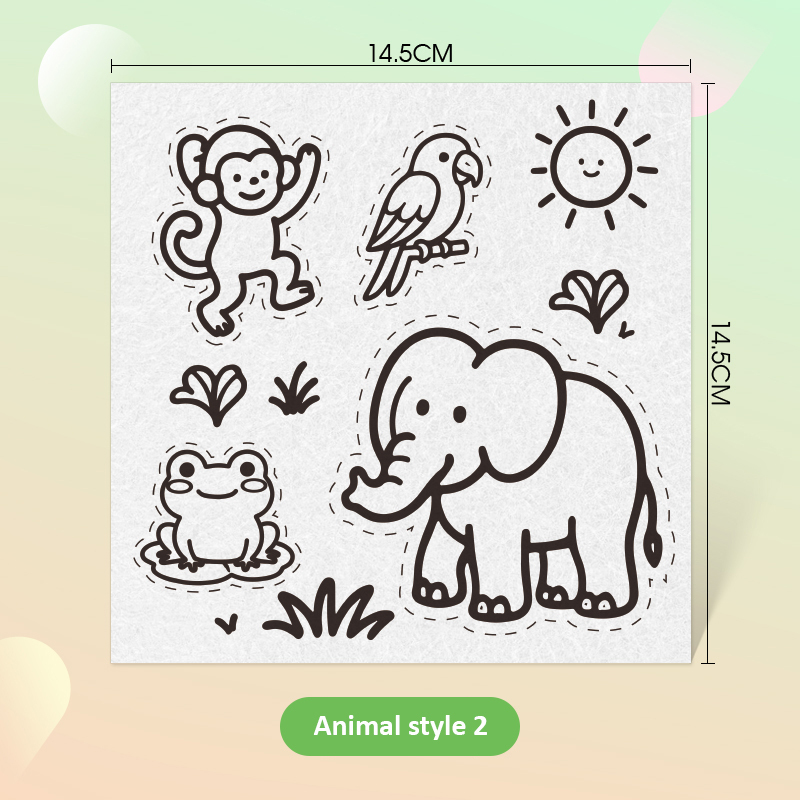 Painting wood pulp cotton set