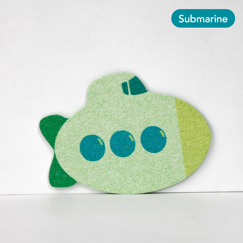 Compressed dishwashing sponge