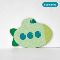 Compressed dishwashing sponge