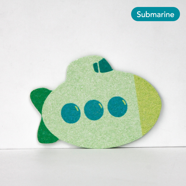 Compressed dishwashing sponge