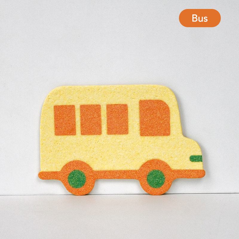 Compressed dishwashing sponge