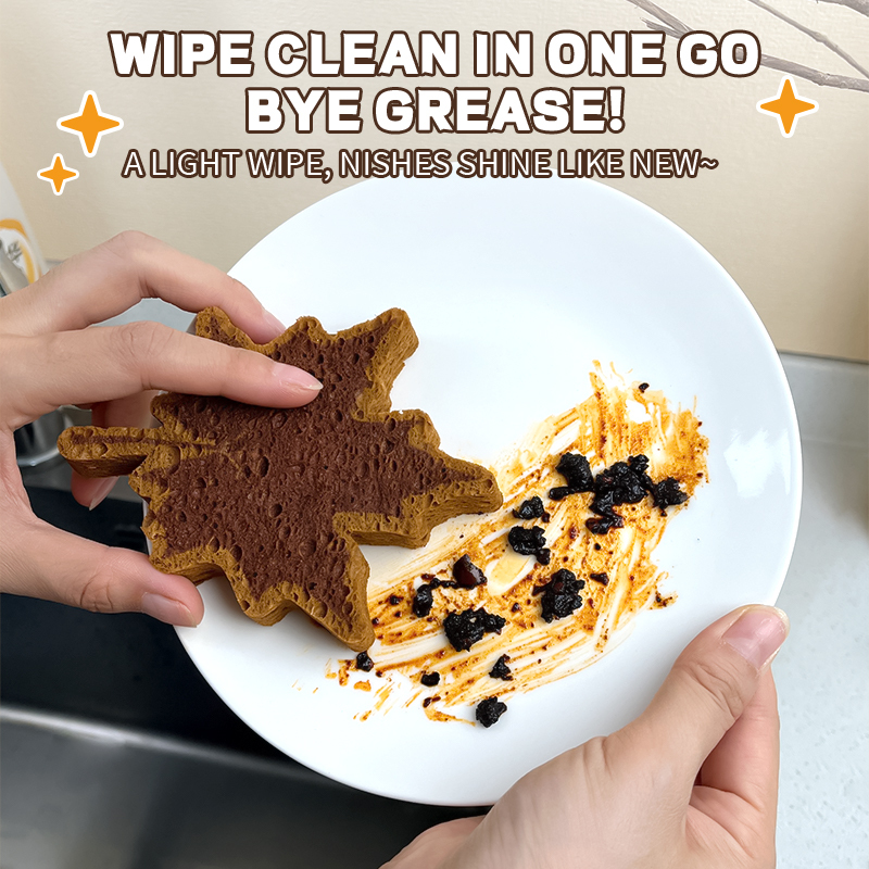 Compressed dishwashing sponge