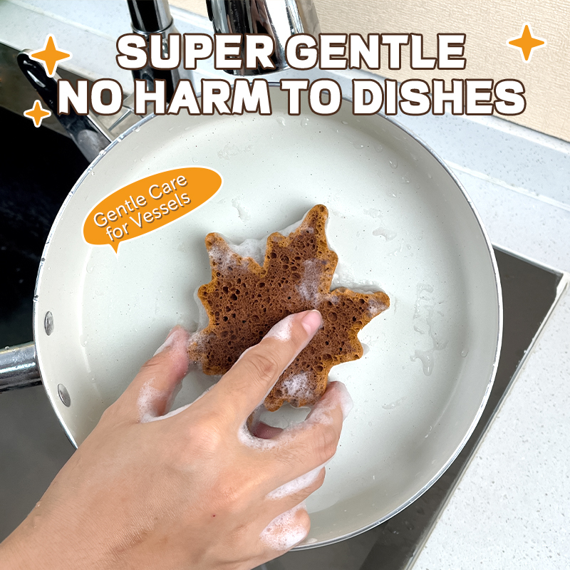 Compressed dishwashing sponge