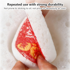 Printed compressed dishwashing wood pulp cotton