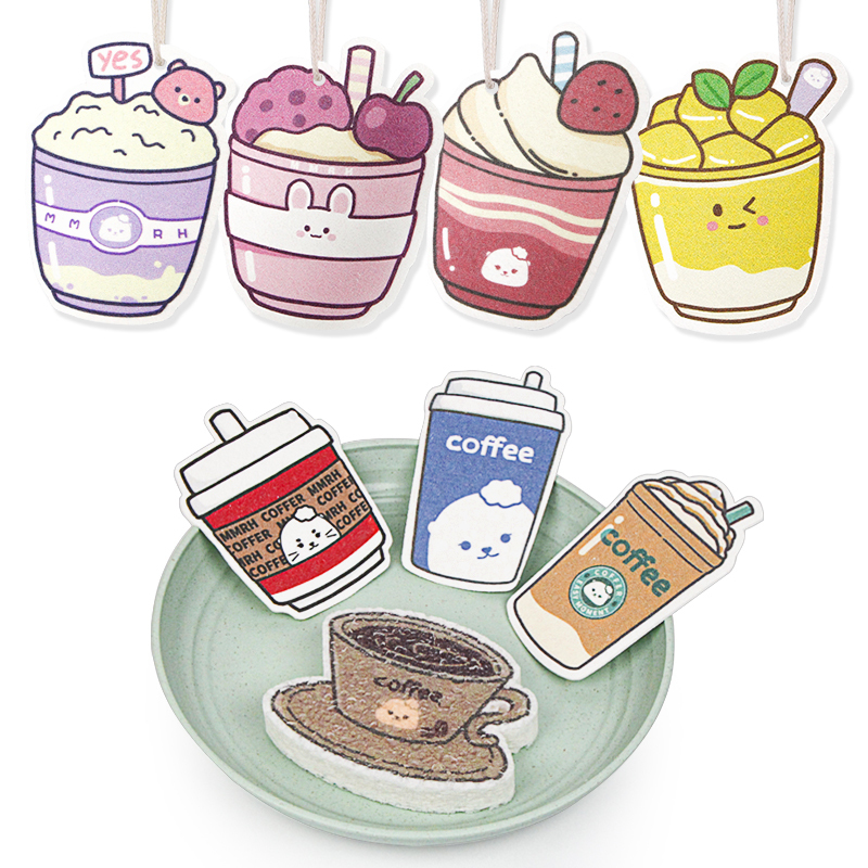 Printed compressed dishwashing wood pulp cotton