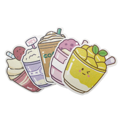 Printed compressed dishwashing wood pulp cotton