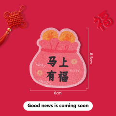 Printed compressed dishwashing wood pulp cotton
