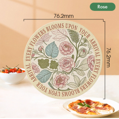 Printed compressed dishwashing wood pulp cotton