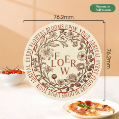 Printed compressed dishwashing wood pulp cotton