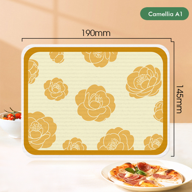 Printed compressed dishwashing wood pulp cotton