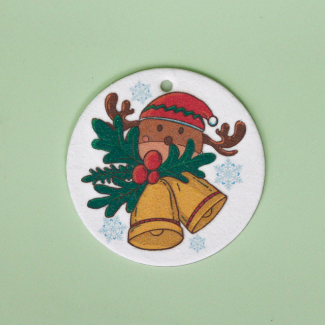 Christmas print wood pulp cotton