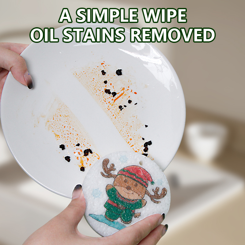 Christmas print wood pulp cotton