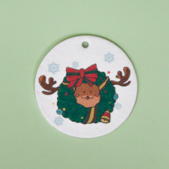Christmas print wood pulp cotton