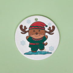 Christmas print wood pulp cotton