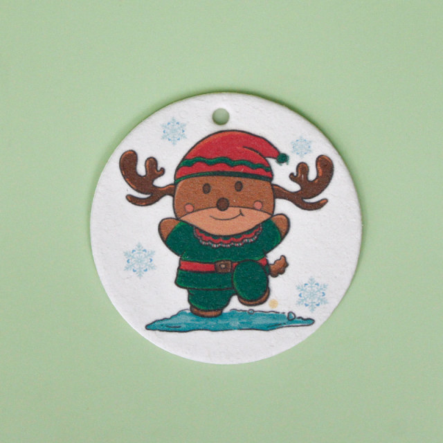 Christmas print wood pulp cotton