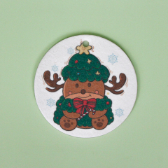 Christmas print wood pulp cotton