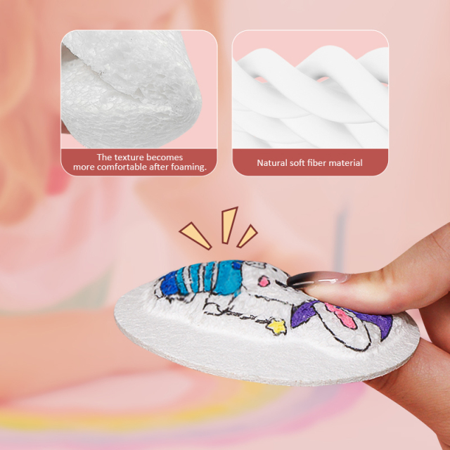 Painted wood pulp cotton