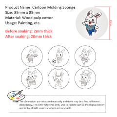 Painted wood pulp cotton