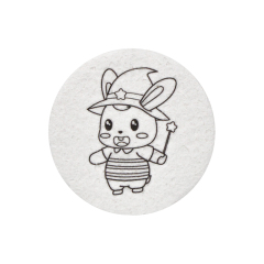 Painted wood pulp cotton