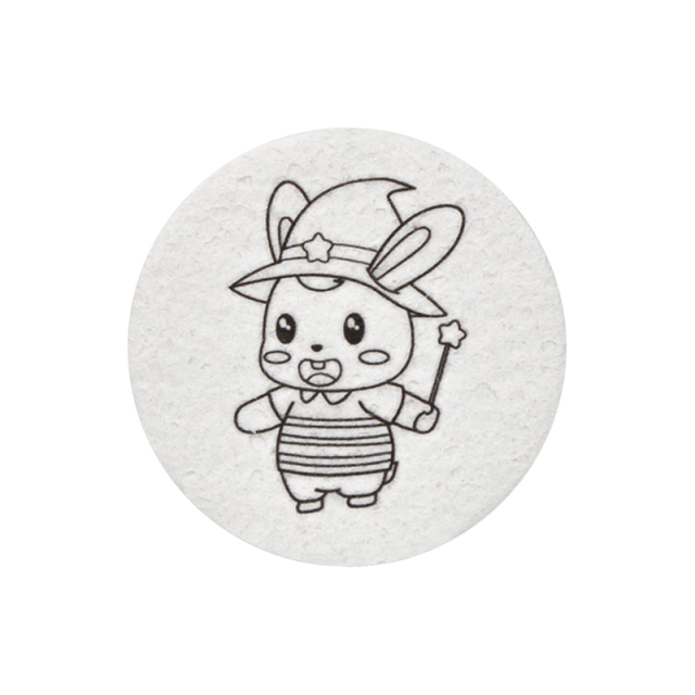 Painted wood pulp cotton