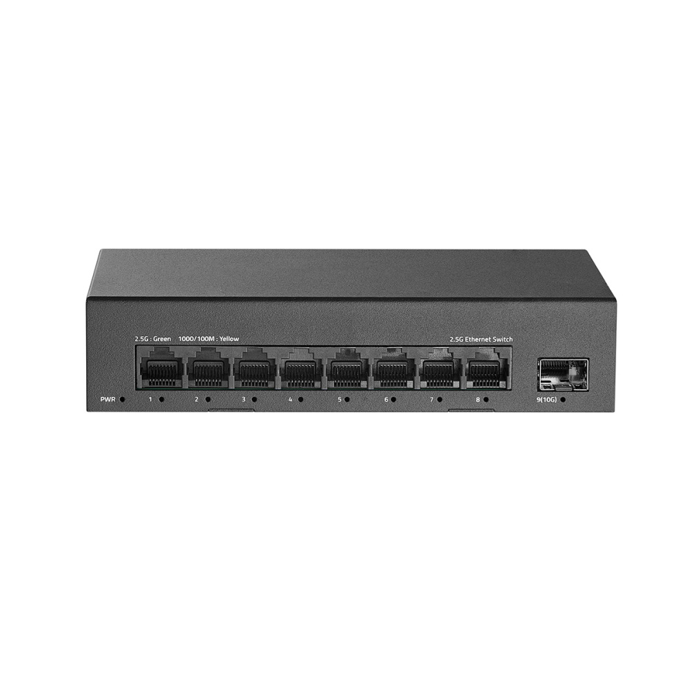 8 Port 2.5G Switch, 8 x 2.5GBASE-T Ports with 10G SFP+, 60Gbps Switching Capacity, Fanless Plug & Play YuLinca Unmanaged Network Switch