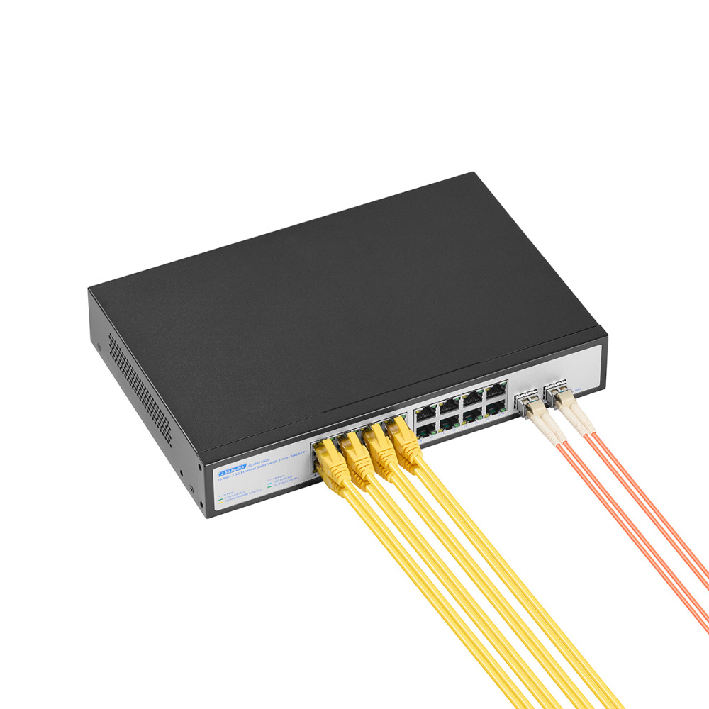 18-Port 2.5G Switch, 16x2.5G + 2x10G SFP+, YuLinca 2.5 Gigabit Switch for Wireless AP and PC, Fanless Metal Unmanaged Ethernet Switch, Plug & Play, Silent Desktop/Rackmount