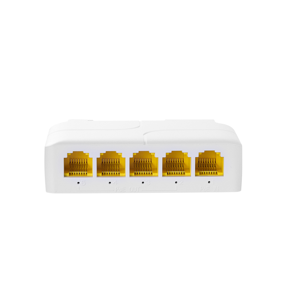 4 Port Gigabit PoE Extender, 1 in 3 Out PoE+ Repeater, 10/100/1000Mbps, IEEE 802.3 af/at 30W, Wall and Din Rail Mount YuLinca POE Passthrough Switch
