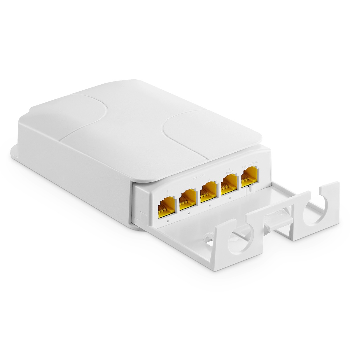 Outdoor 5 Port Gigabit PoE Extender, 1 in 4 Out PoE+ Repeater, 10/100 ...