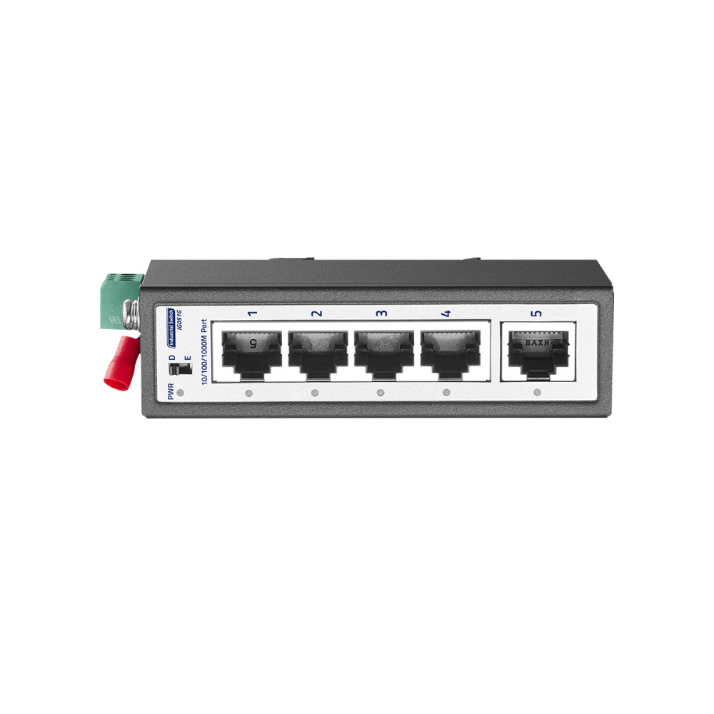 5 Port Mini Gigabit Industrial DIN-Rail Switch, 4 x 100/1000Mbps Ports,1 Gigabit Uplink, Din Rail & Wall Mount Included, Unmanaged IP30 (-40~185°F) Hardened YuLinca Industrial Ethernet Switch