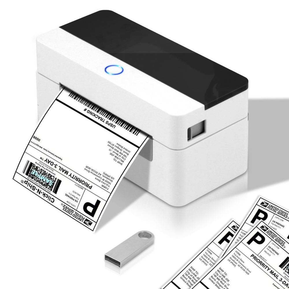 YuLinca Thermal Label Printer 4x6 Shipping Label Printers 203DPI High Speed Shipping Labels Machine Supports Amazon, Etsy, FedEx and Shopify Compatible with Windows & Mac