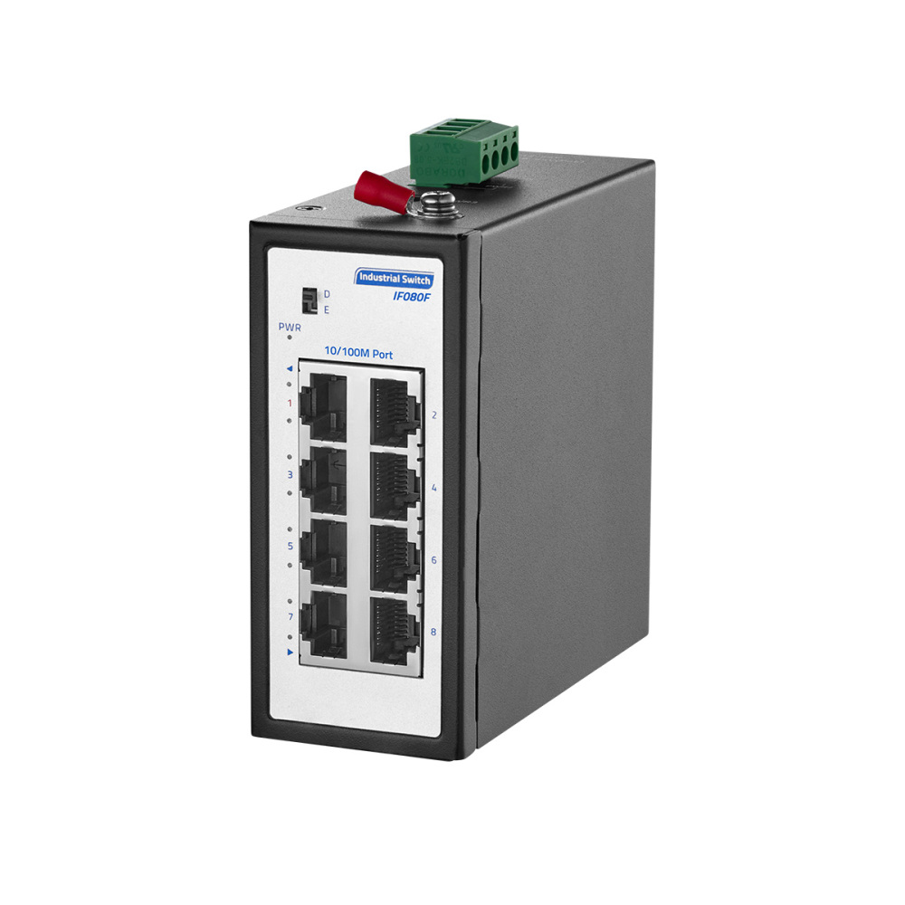 8 Port Mini 100Mbps Industrial DIN-Rail PoE Switch, 8 x 10/100Mbps PoE Ports, IEEE802.3af/at, Unmanaged IP30 (-40~185°F) Hardened YuLinca Switch