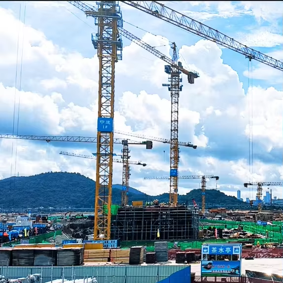 Tower Cranes,Used Zoomlion QTZ160 Tower Crane (TC7013-10) 70m Boom 10t Capacity for Construction Projects Features Core Motor Gearbox Engine