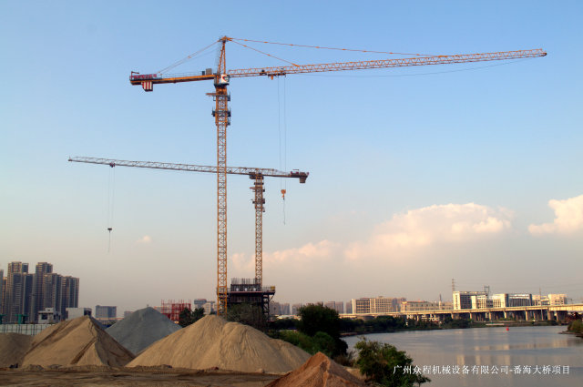 Tower Cranes,Used TC6515 Model 10 Ton 12 Ton Tower Cranes for Sale Hoisting Tower with Core Components Motor Gearbox Bearing