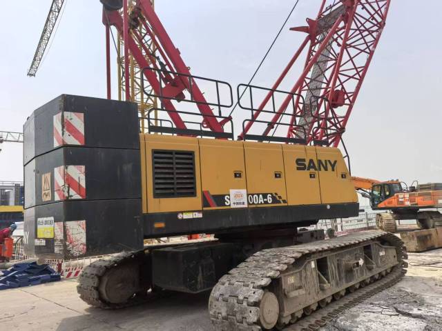 Tower Cranes,SANY 75TON USED CRAWLER CRANE SCC750A-6 Used lattice boom crane Good crane 75T SANY