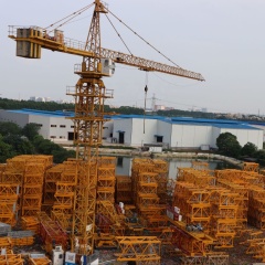 Tower Cranes,6t Construction Tower Crane for High Rise Buildings Variable Jib (30-60m) Anti Collision System Factory Direct Price Motor Pump