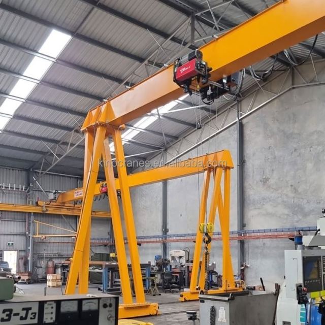 Tower Cranes,Manufacturer 5 10 15 Ton Single Girder Rail Mounted Semi-Gantry Crane Construction Electric Power Source Core Motor Engine