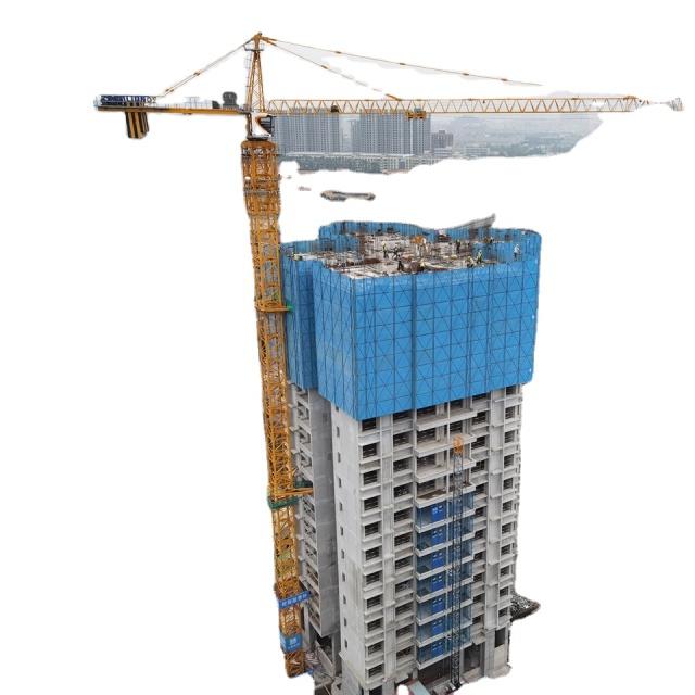 Tower Cranes,6t Construction Tower Crane for High Rise Buildings Variable Jib (30-60m) Anti Collision System Factory Direct Price Motor Pump