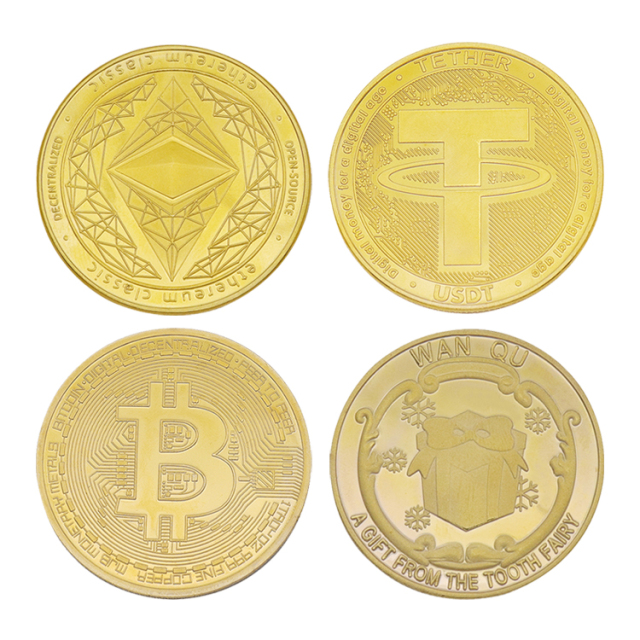 Custom Commemorative Coins | Gold Plated Crypto Coins