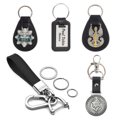 Custom PU Leather Keychains | Mixed Tag & Charm Keychains