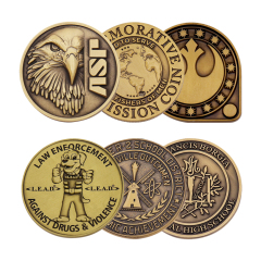 Custom Antique Challenge Coins with Portrait Collectible Designs