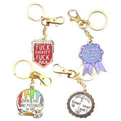 Custom Hard Enamel Keychains | Cute Nature Charm Keychains